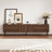 Up to 75", Mid-Century Modern Fluted TV Stand with Solid Wood Legs, Walnut TV Console with Two Storage Drawers and Cabinets