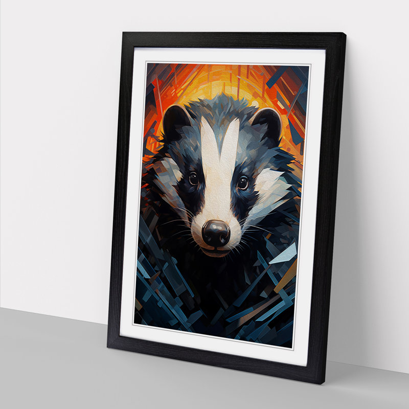 Single Picture Frame Print on Wood, Black Framed, 64cm H x 46cm W