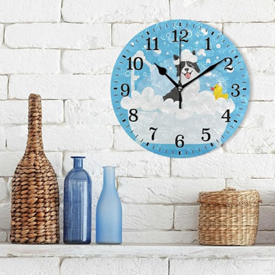 Horloge murale silencieuse pour salle de bain JUNZAN