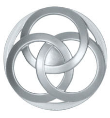 (Paquet de 5) Bouton de cercles emboîtables de 1-1 / 2 po