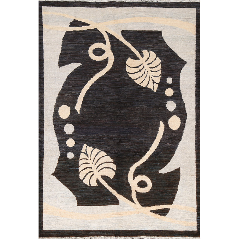 Tapis tribal noir 4 x 6