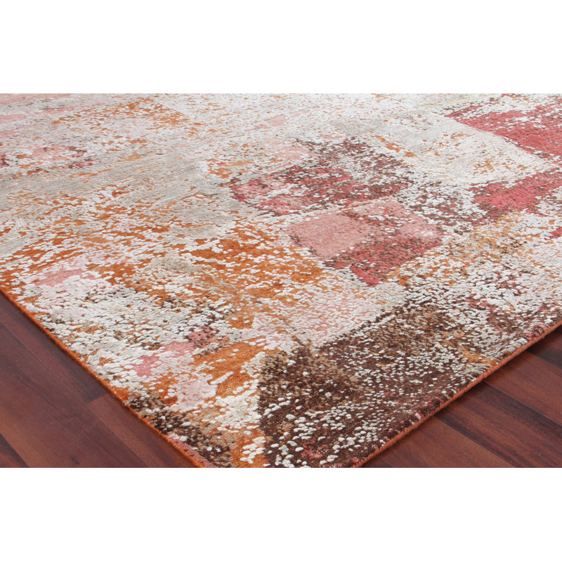 Handmade Silk Abstract Area Rug