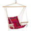Chaise hamac 37 po rayée brune et jaune avec coussin