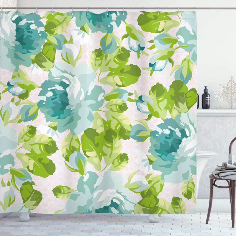 Shower Curtain with Hooks Included, 75"H x 69"W