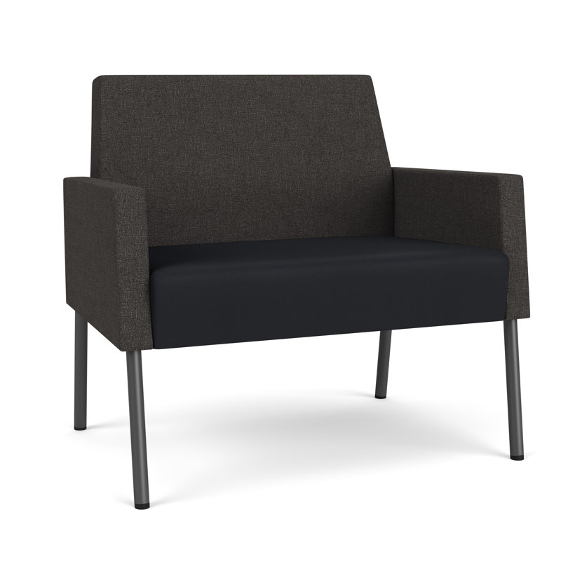 Fauteuil de réception Mystic, Gris anthracite, Fumée Archetype / noir Modena