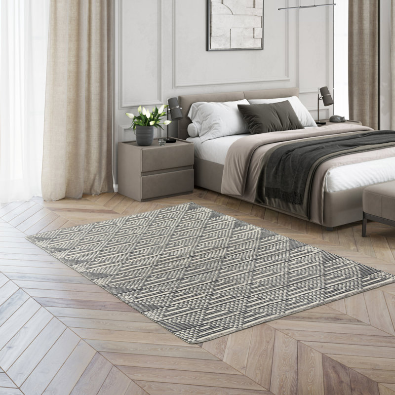 Romed Abstract Hand Woven Area Rug, Rectangle 120 x 170cm