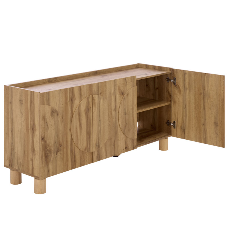 Buffet / meuble multimédia Marrero, Chêne