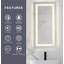 Riven LED Mirror, Adjustable Colour 3000K/4200K/6400K-789884492-789884503