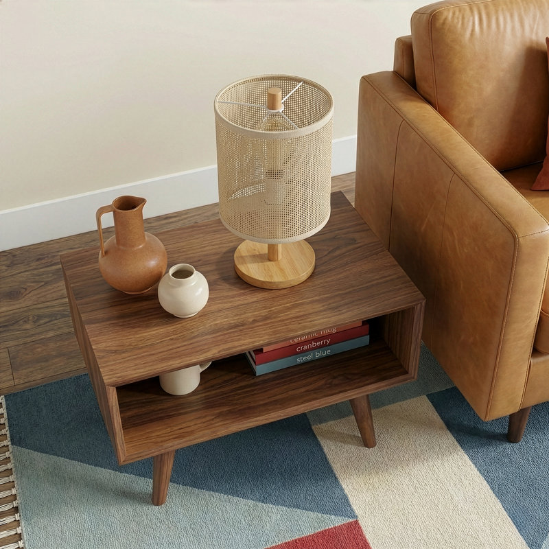 LAMPE DE TABLE DE STYLE CLASSIQUE AVEC BASE EN BOIS DE CHÊNE Caycie