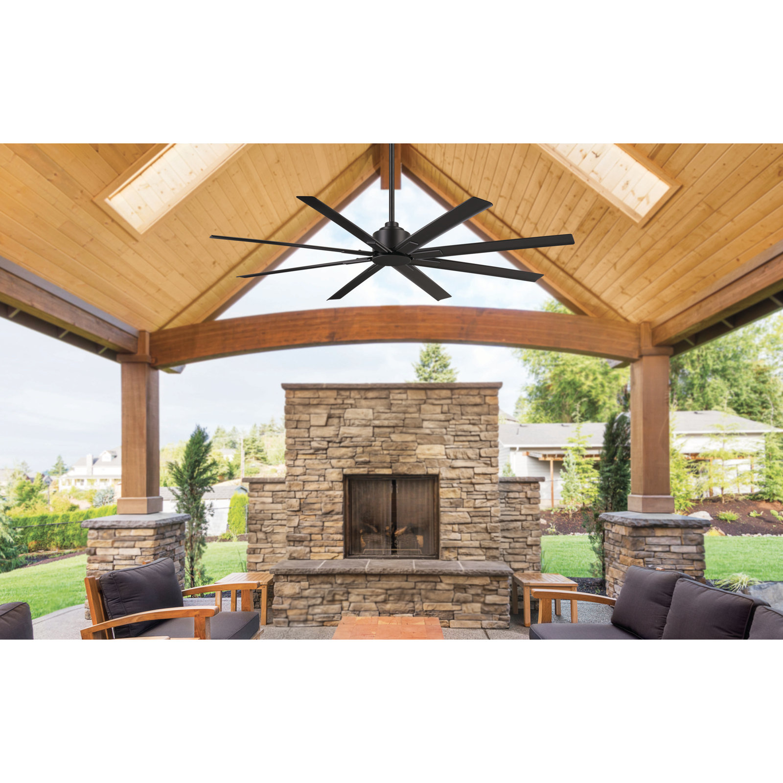 Xtreme 84" Outdoor Smart Ceiling Fan, Coal, 65" Wide