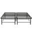 Sommier de lit plateforme en métal noir - taille double, construction pour une utilisation à long terme, excellent soutien, espace de rangement disponible, processus d'assemblage facile, base noire, structure, excellente installation-541459600