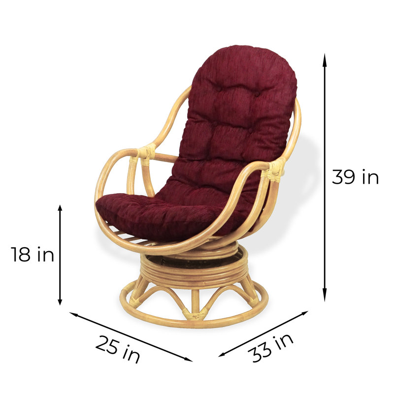 Chaise berçante Anairis, Brun foncé, Beige clair