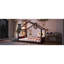 Lits de maison en bois massif, finition espresso, design ludique moderne pour les enfants