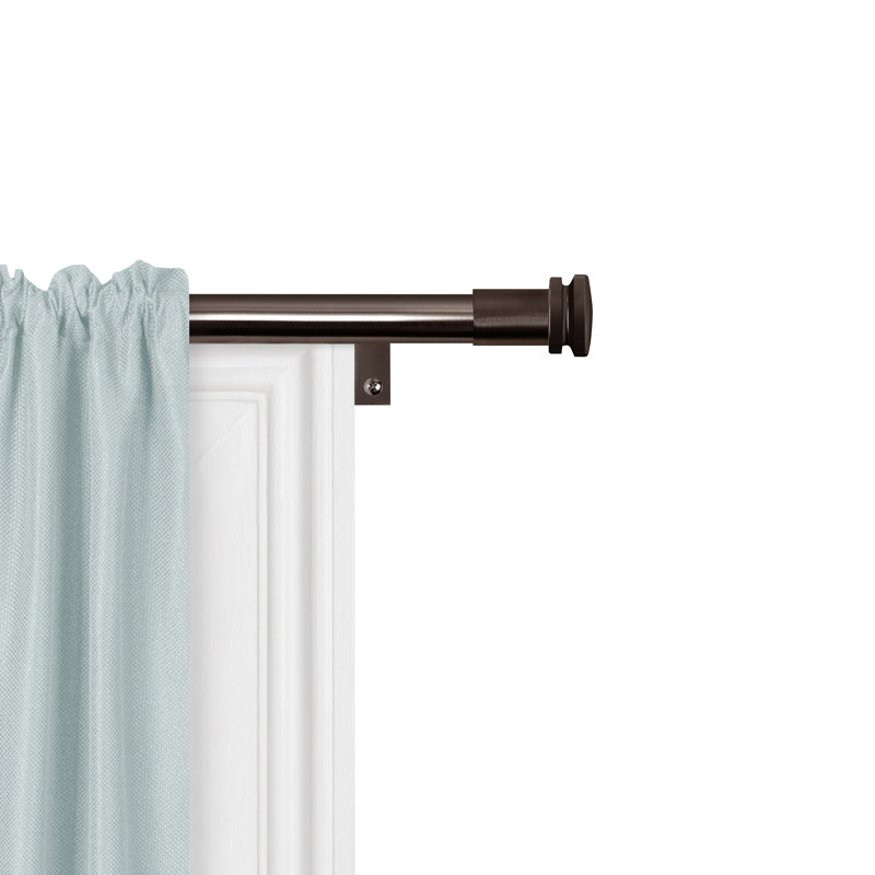 Tringle à rideaux simple réglable 1 po, Bronze huilé, 48" - 120"