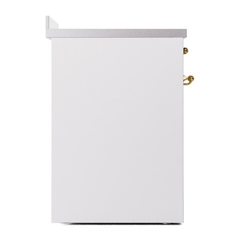 ILVE Nostalgie II 30 in Induction Range, White/Brass