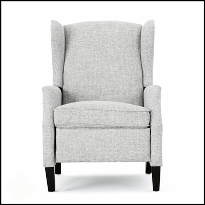 Classic Wing Back Recliner With Smooth Lines And Decorative Buckles For Timeless Elegance And Comfortable Lounging