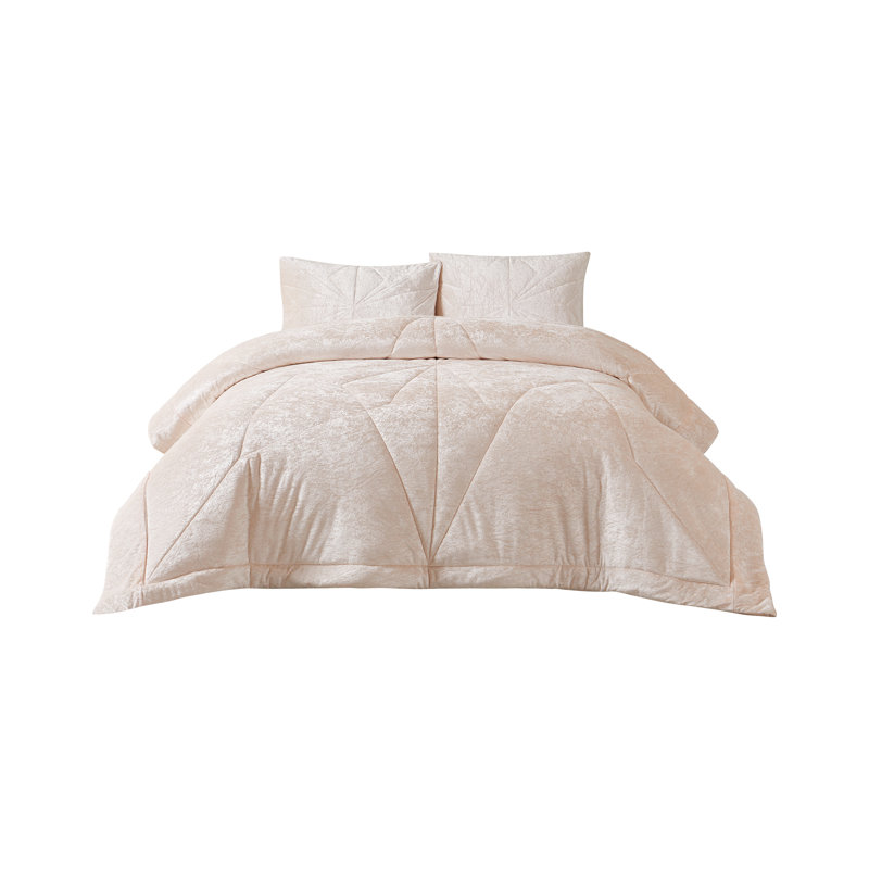 Gabriel Geometric Quilted Comforter Set, 3, Blush, King