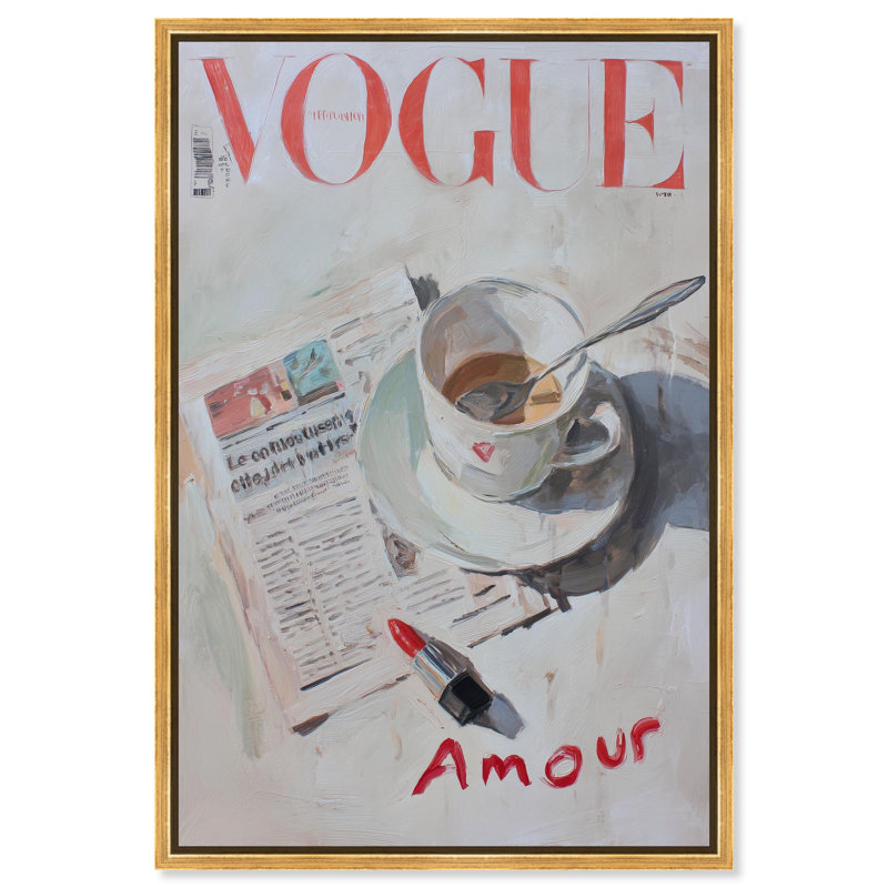 «Vogue Moment Coastal Decor» par Art Remedy, H 54 po x l 36 po, Cadre blanc