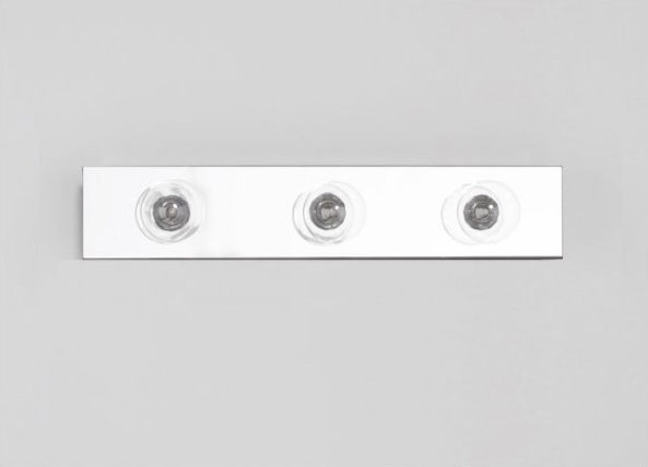 Barre de salle bain, Blanc, 3 lumières