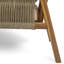 Méridienne d'extérieur moderne tissé de 28 po avec structure en bois massif et coussins en polyester confortables, parfait pour la terrasse, le jardin ou le balcon