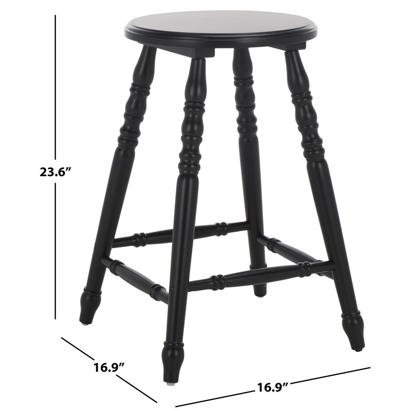 Sidiko 24" Counter Stool, Matte Black, Counter Stool (24" Seat Height)