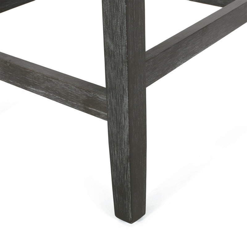 Ensemble de 2 tabourets de comptoir capitonnés contemporains en tissu, 26 po, Gris clair