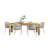Alyisa 8 - Person Solid Wood Solid Wood Top Four Leg Dining Set-98885146
