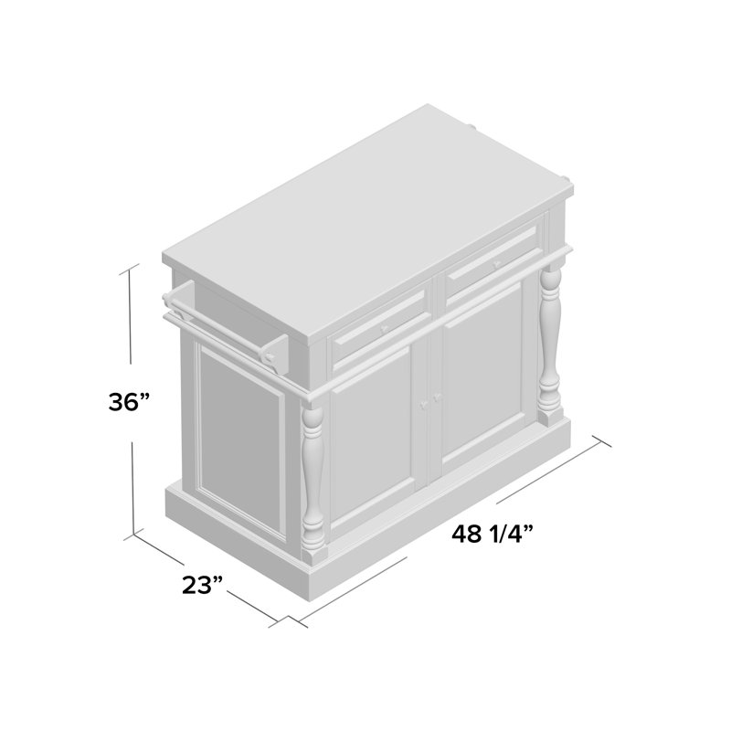 Diamondback Kitchen Island, Classic Cherry