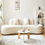 Canapé 6 places en velours de luxe avec motif en demi-lune et mousse haute densité-32246519