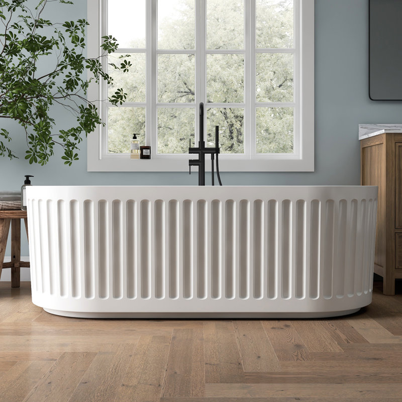 67'' Freestanding Tub Acrylic Soaking Bathtub