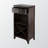 Binns Wine Cabinet With 1 Large Cubby Glass Rack in Espresso Finish, 37.46" H X 12.5" D X 19.25" L