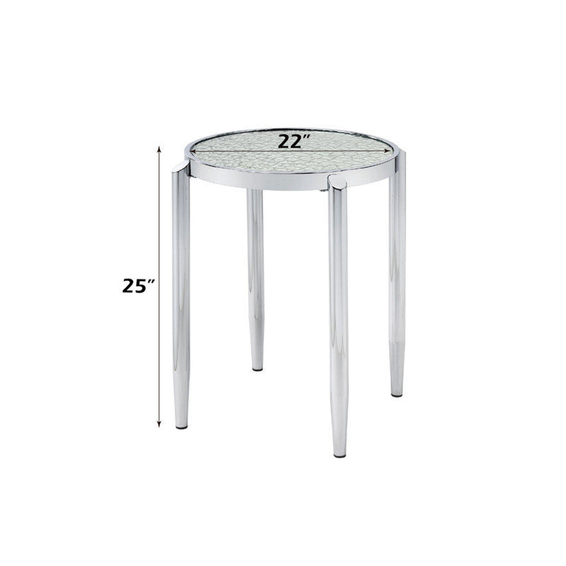 Table de bout Lucent Silver