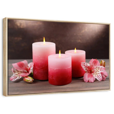 Bougies roses Spa
