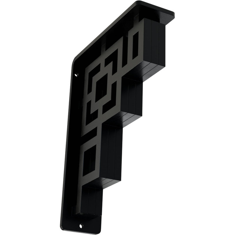 Support en fer forgé Eris, H 8 po x l 2 po x P 5,5 po, Noir