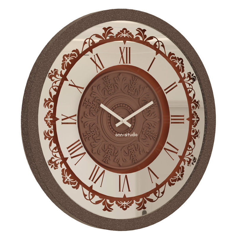Teasley Wood Wall Clock, Copper Patina