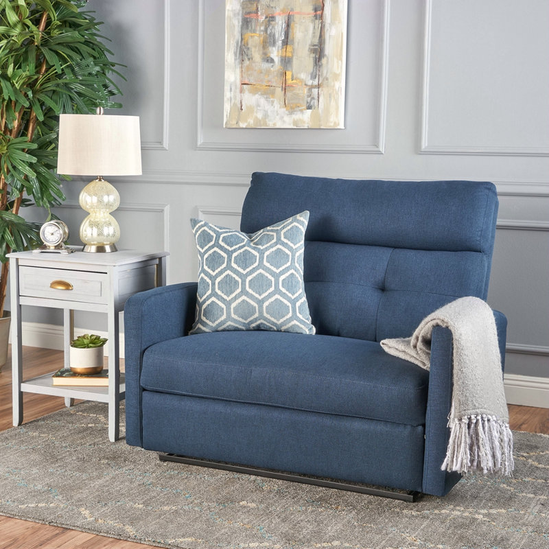 Fauteuil inclinable (sièges doubles), Tissu bleu marine