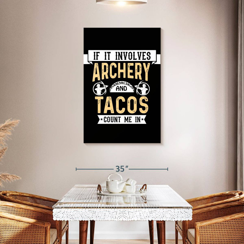 Sireci Archery And Tacos, 45" H x 30" W