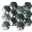 3" x 3" Metal Honeycomb Mosaic Wall Tile