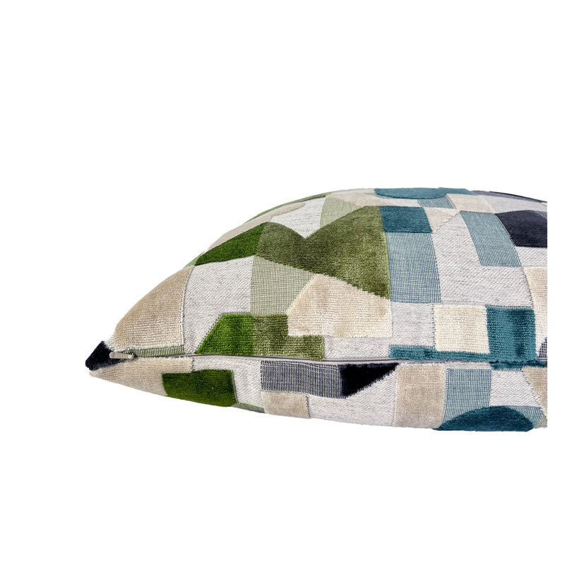 Housse de coussin Geodream, Vert géométrique, H 22 po x l 22 po