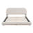 Teddy Fleece Queen Size Upholstered Platform Bed With Thick Fabric, Solid Frame And Stylish Curve-Shaped Design, Beige