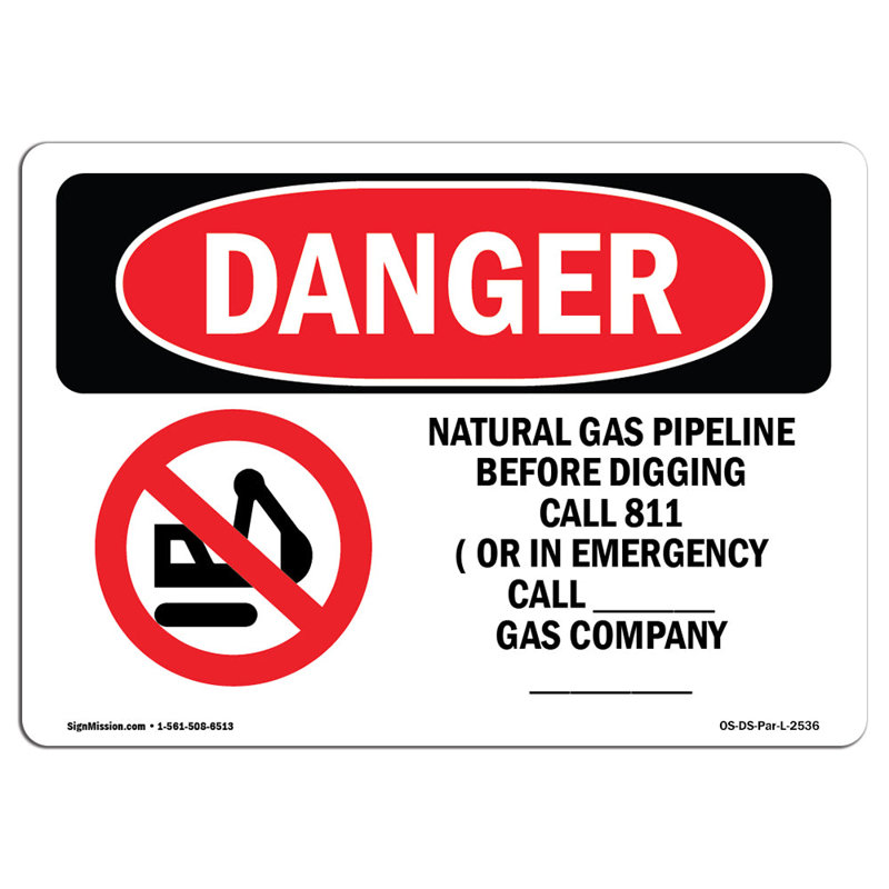 Danger Sign, 18" H x 24" W x 0.1" D
