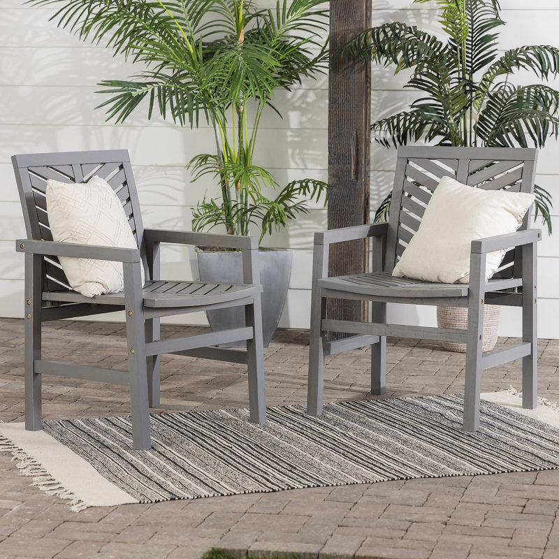 Chaises de patio 2 pièces Modern, Gris délavé
