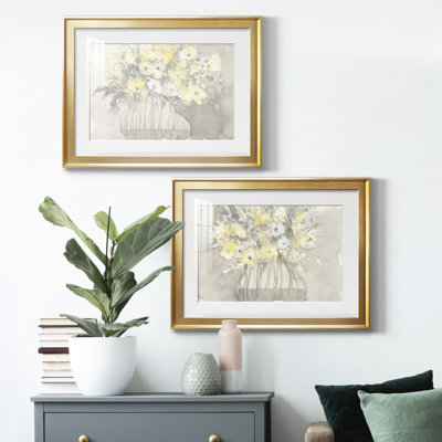 «Vintage Blossoms I», ensemble de 2 reproductions de cadres photo