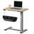 Overbed Bedside Table Adjustable Height From 26.3 Inches To 42.5 Inches, Hidden Caster 360 Rotate, Electric Powered By Usb-C Rechargeable Battery, Oak Colour-105756805-105756803