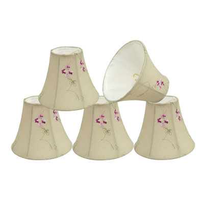 Abat-jour en coton cloche de 5 po (attache) de couleur abricot