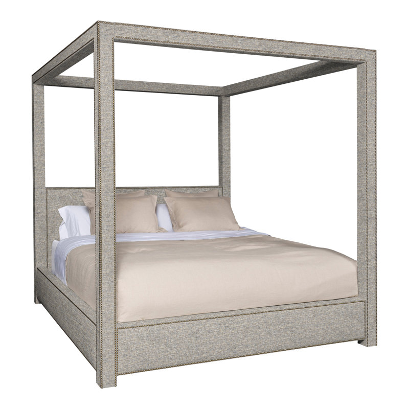 Eastwood By Thom Filicia Upholstered Canopy Bed, Nomad Sand, Yes, Queen