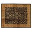 Museum Kashan hand-knotted Wool/Silk Black/Gold Area Rug