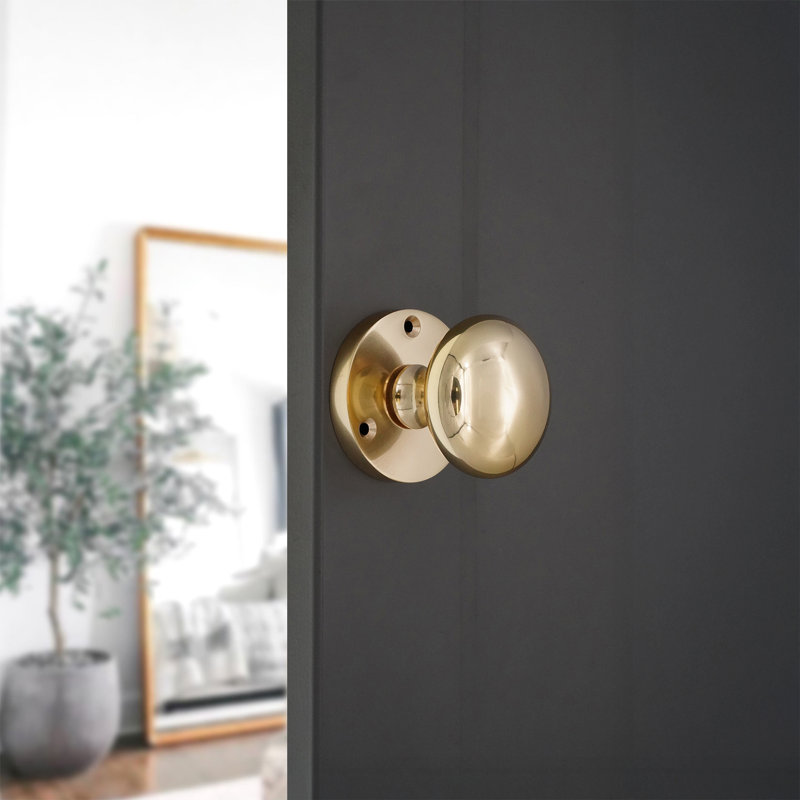 Victorian Door Knob, Polished Brass