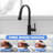 Single Hole Touchless Kitchen Faucet With Pull Out Sprayer Single Handle Kitchen Sink Faucet Stainless Steel High Arc Kitchen Basin Taps With Swivel Spout-120552479