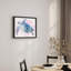 Tortue brune mauve avec coquille bleue qui nage dans des animaux de mer, petit décor moderne, œuvre d'art moderne-101376338-101376336